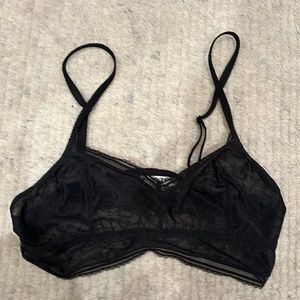 Black lacy bralette, slip on, no hooks